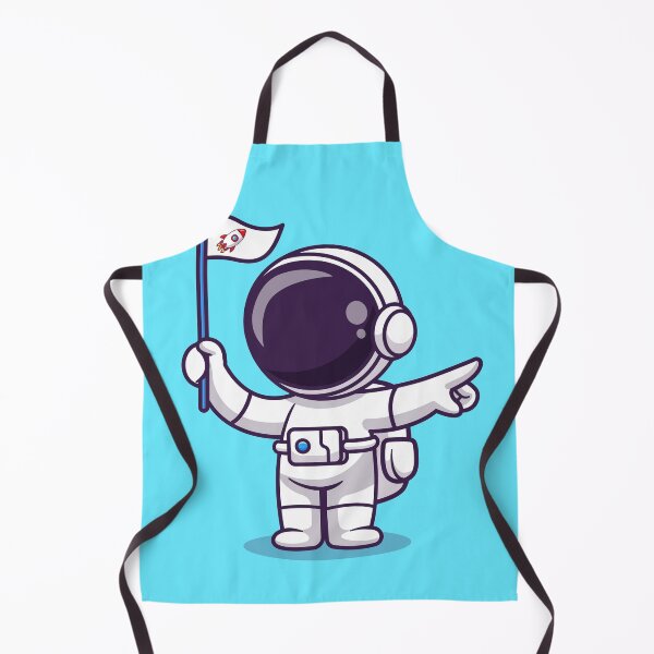 Item preview, Cosmic Guidance: Cute Astronaut Pointing with Rocket Flag Cartoon Vector designed and sold by hjian8219.