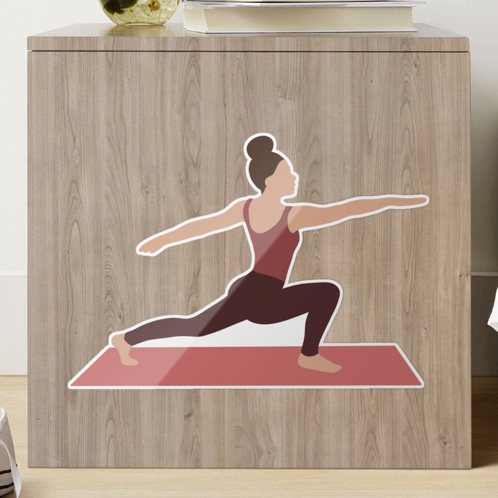 Meditating woman yoga mat canvas art - TenStickers