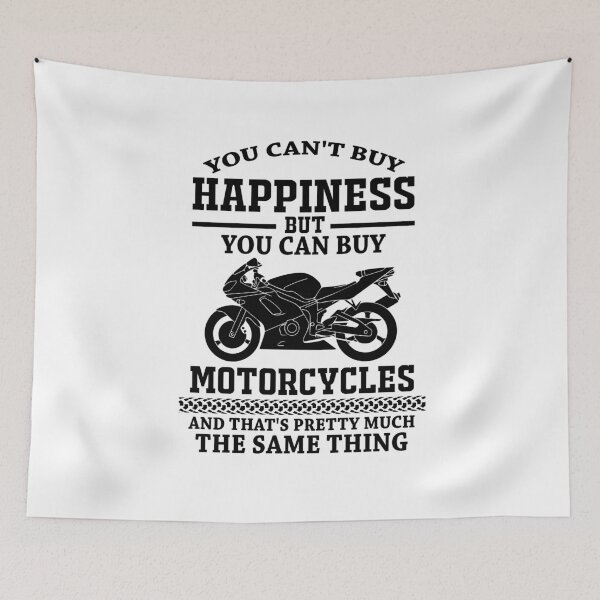 Item preview, HAPPINESS IS BUYING A MOTORCYCLE designed and sold by EBREH.