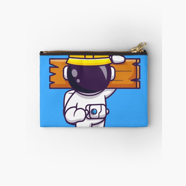 Item preview, Cosmic Craftsman: Cute Astronaut Handyman Holding Wood Cartoon Vector Icon Illustration designed and sold by hjian8219.