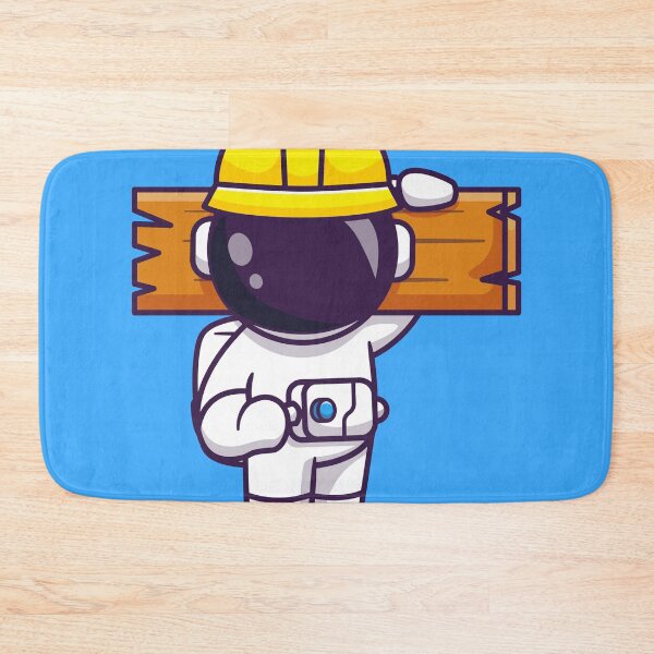 Item preview, Cosmic Craftsman: Cute Astronaut Handyman Holding Wood Cartoon Vector Icon Illustration designed and sold by hjian8219.