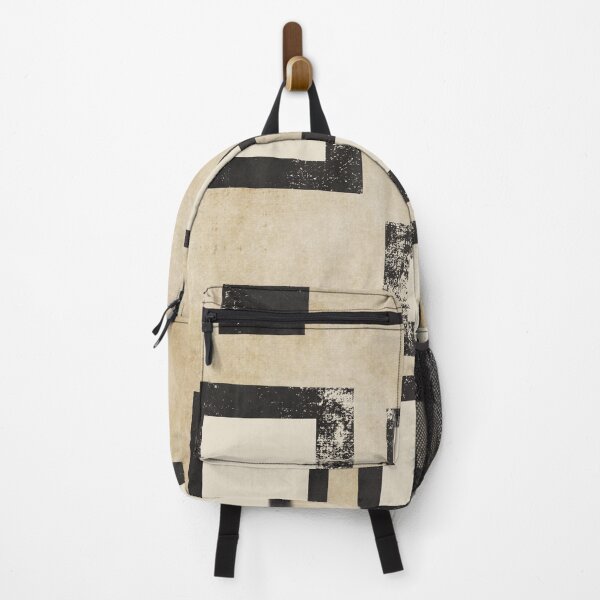Item preview, Abstract Wobbly Squares Black Beige Vintage Paper designed and sold by FAROSSTUDIO.