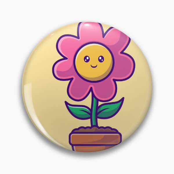 Item preview, Blooming Charm: Cute Flower Pot Cartoon Vector Icon Illustration designed and sold by hjian8219.