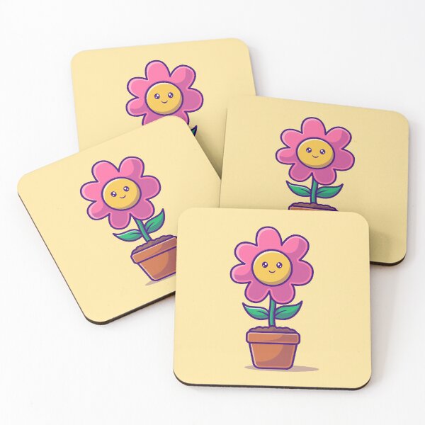 Item preview, Blooming Charm: Cute Flower Pot Cartoon Vector Icon Illustration designed and sold by hjian8219.
