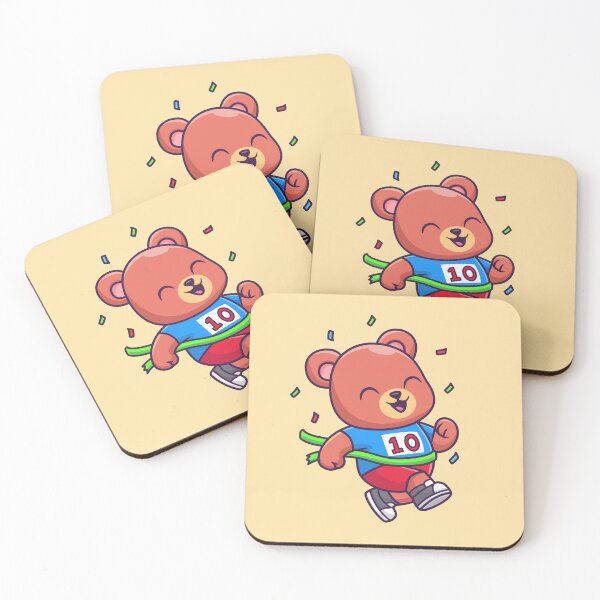Item preview, Bearing the Marathon: Cute Bear Running Cartoon Vector Icon Illustration designed and sold by hjian8219.