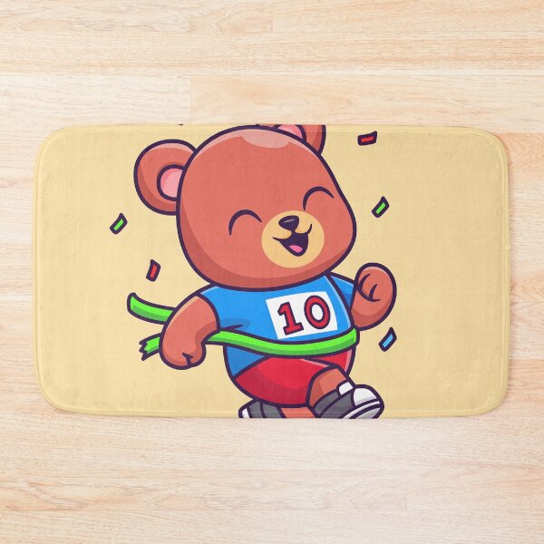 Item preview, Bearing the Marathon: Cute Bear Running Cartoon Vector Icon Illustration designed and sold by hjian8219.