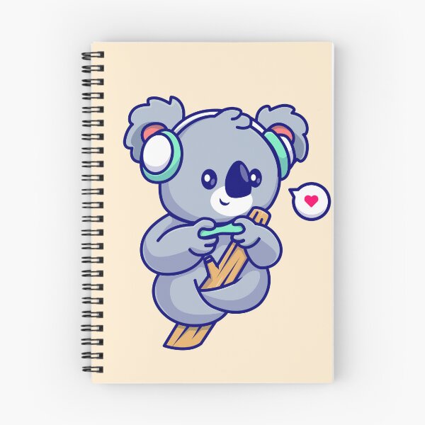 Item preview, Koala Gamer: Cute Koala Playing Game in Tree Cartoon Vector Icon Illustration" designed and sold by hjian8219.