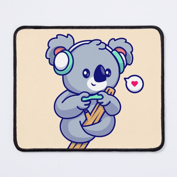Item preview, Koala Gamer: Cute Koala Playing Game in Tree Cartoon Vector Icon Illustration" designed and sold by hjian8219.