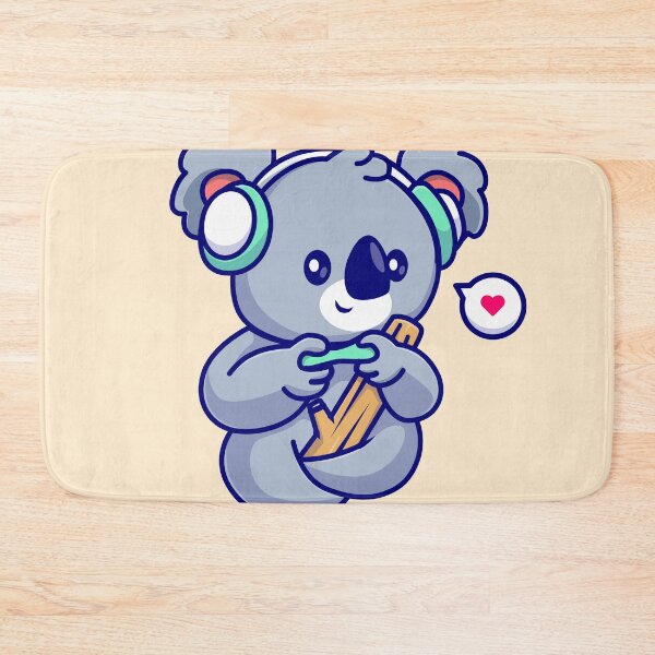 Item preview, Koala Gamer: Cute Koala Playing Game in Tree Cartoon Vector Icon Illustration" designed and sold by hjian8219.