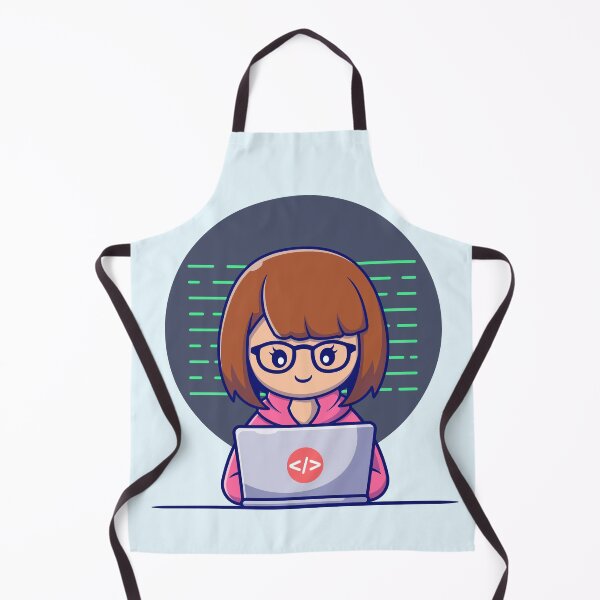 Item preview, Cyber Savvy: Cute Girl Hacker Operating Laptop Cartoon Vector Icon Illustration designed and sold by hjian8219.