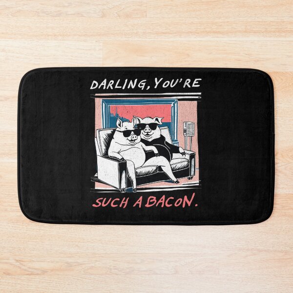 Item preview, Bacon Is My Valentine - Retro Pigs designed and sold by Hugo Bloke.