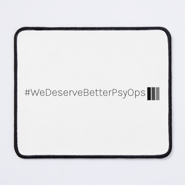Item preview, "#WeDeserveBetterPsyOps" Stripes Grey On White Background designed and sold by FE-Customs.