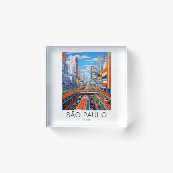 Item preview, A Pop Art Travel Print of São Paulo - Brazil designed and sold by StudioRedKoala.