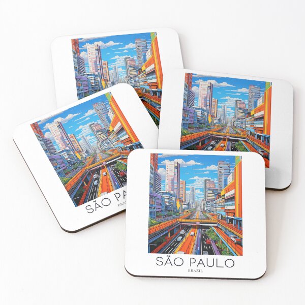 Item preview, A Pop Art Travel Print of São Paulo - Brazil designed and sold by StudioRedKoala.