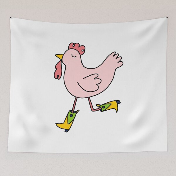 Item preview, Pollo rosa con botas de vaquero designed and sold by GraceMakes03.
