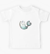 Katze Meerjungfrau Einhorn Kinder T-Shirt
