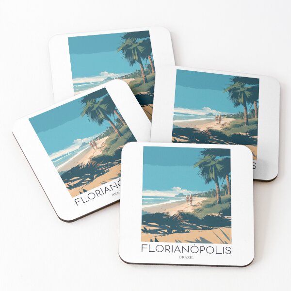 Item preview, A Pop Art Travel Print of Florianópolis - Santa Catarina - Brazil designed and sold by StudioRedKoala.