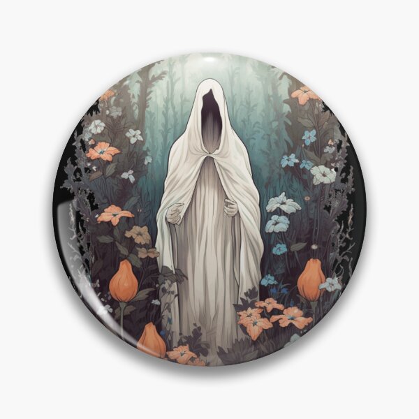 Item preview, Evil Ghost In The Forest Floral Ghost Gothic  designed and sold by ArtFromBeyond.