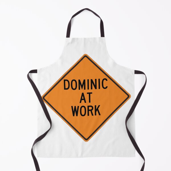 Item preview, Dominic at Work Funny Personalized Warning Sign designed and sold by Wurmbone.