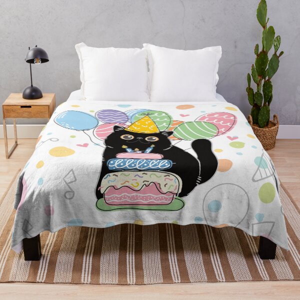 Item preview, Black Exotic Shorthair Persian Cat Birthday Party designed and sold by lulululupaint.