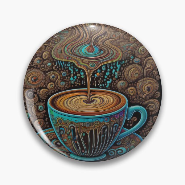 Item preview, Psychedelic Honey Drip Melting Pumpkin Spice Latte Coffee 4 designed and sold by CoffeeIsATrip.