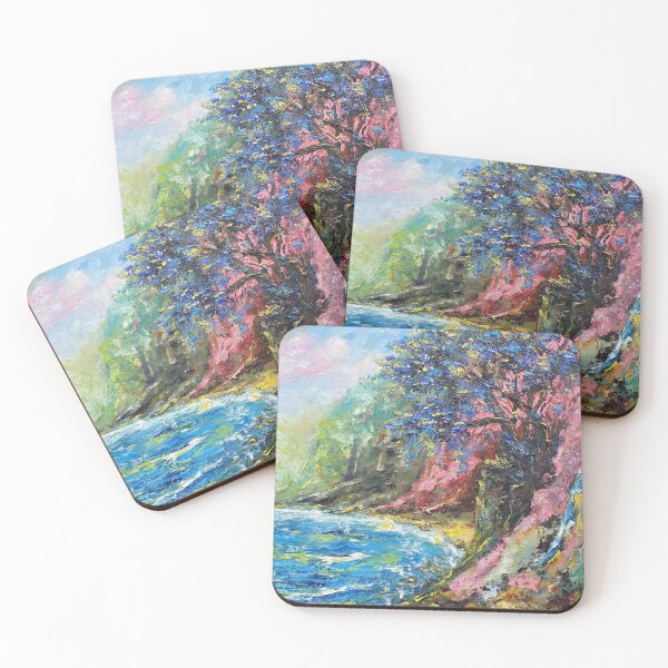 Item preview, Coast of the fairytale island, oil painting by Marina Daniluka designed and sold by MariDaniArt.