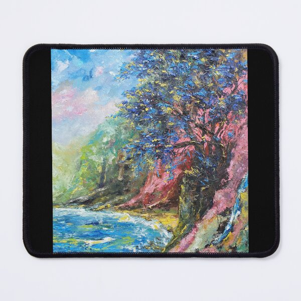 Item preview, Coast of the fairytale island, oil painting by Marina Daniluka designed and sold by MariDaniArt.