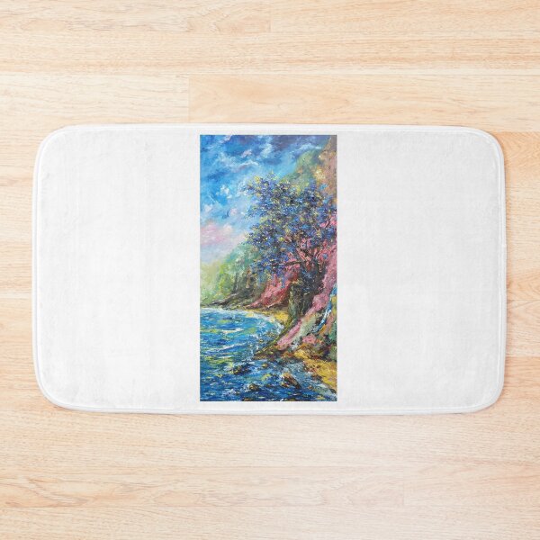 Item preview, Coast of the fairytale island, oil painting by Marina Daniluka designed and sold by MariDaniArt.
