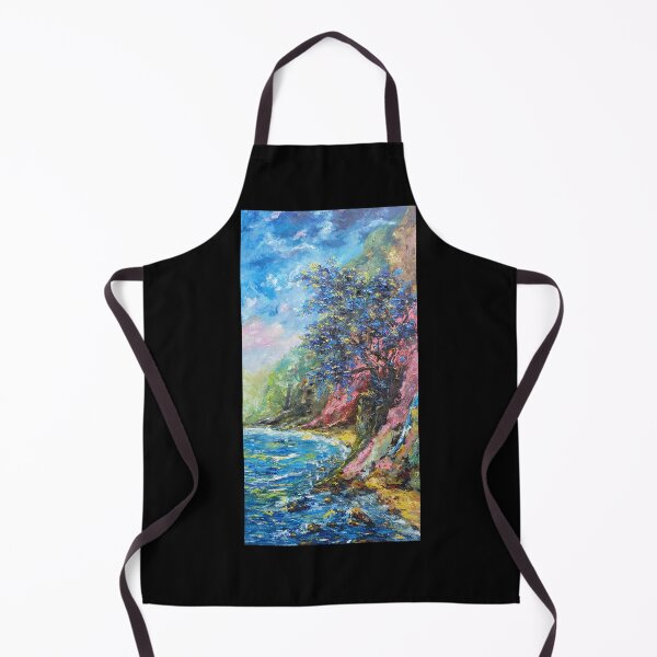 Item preview, Coast of the fairytale island, oil painting by Marina Daniluka designed and sold by MariDaniArt.
