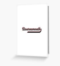 Bournemouth England - Vintage Sports Typography Greeting Card