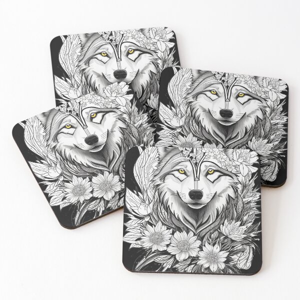 Item preview, Native Wolf Flowers designed and sold by riczyeleanor.