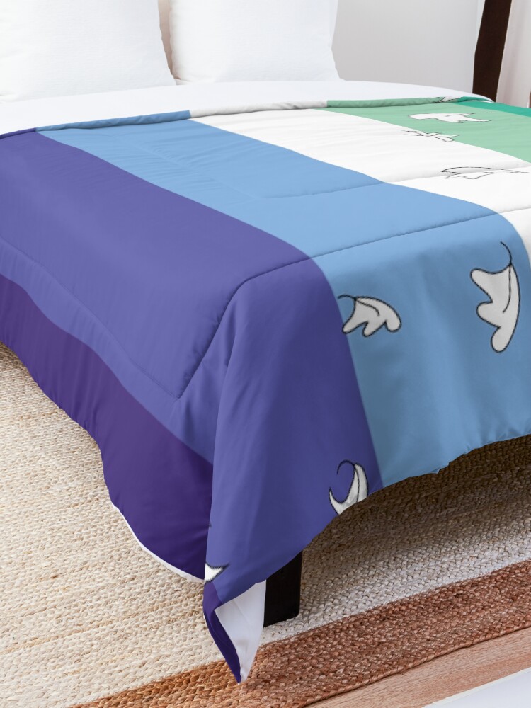 Thumbnail 5 of 6, Comforter, Heartstopper Leaves Gay Men's Pride Flag designed and sold by itsgoodjunk.