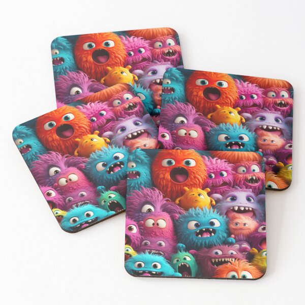 Item preview, Fuzzball Monsters Pattern - Number One designed and sold by MyEZStyle.