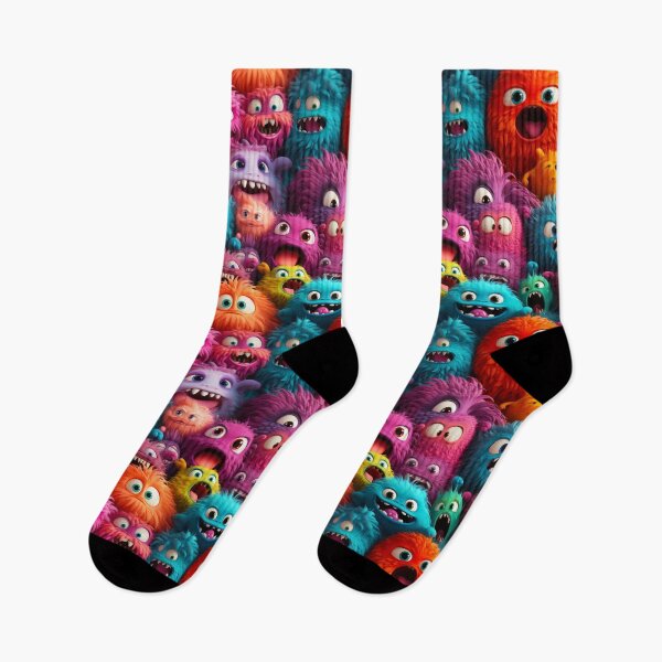 Item preview, Fuzzball Monsters Pattern - Number One designed and sold by MyEZStyle.