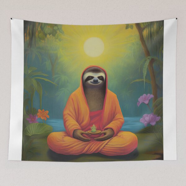 Item preview, meditating sloth designed and sold by ururuty.