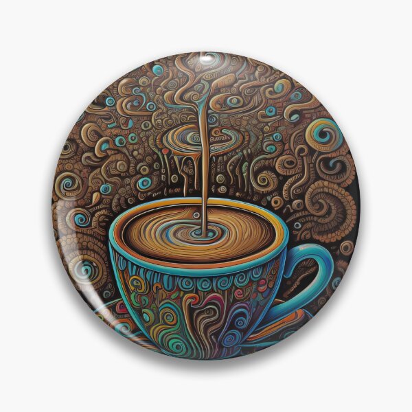 Item preview, Psychedelic Honey Drip Melting Pumpkin Spice Latte Coffee 5 designed and sold by CoffeeIsATrip.