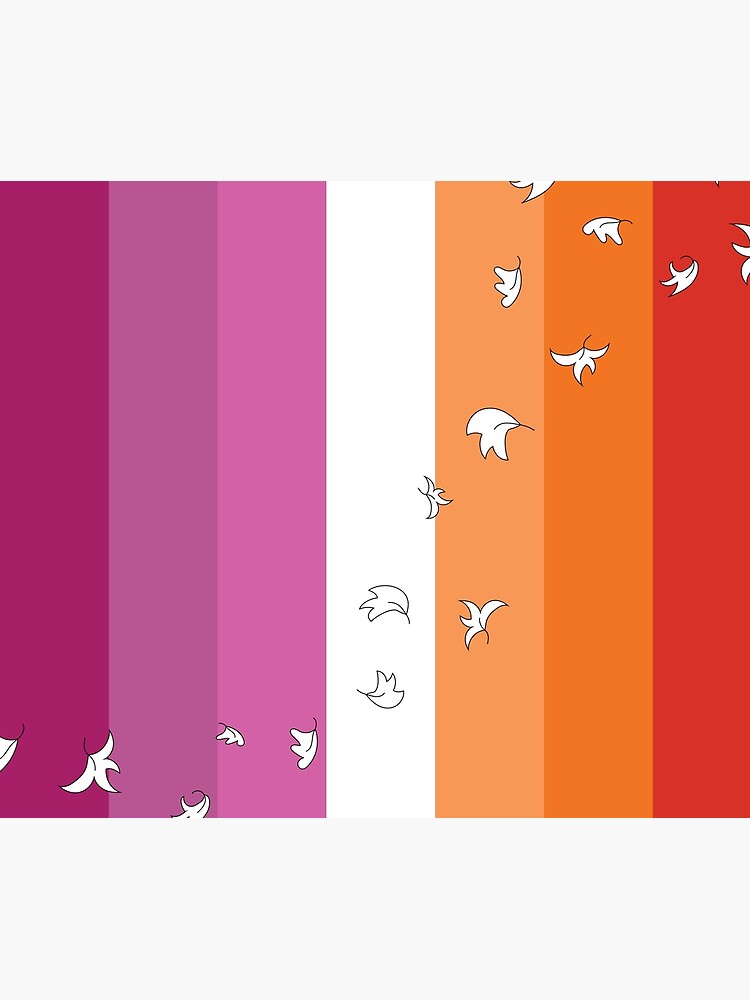 Thumbnail 6 of 6, Comforter, Heartstopper leaves lesbian pride flag designed and sold by itsgoodjunk.
