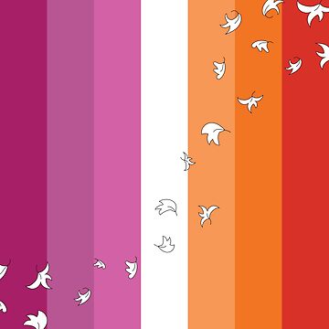 Artwork thumbnail, Heartstopper leaves lesbian pride flag by itsgoodjunk