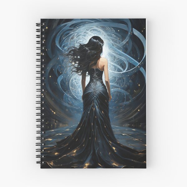 Item preview, Mujer con un vestido negro Arte de fantasía designed and sold by Lamarcy.