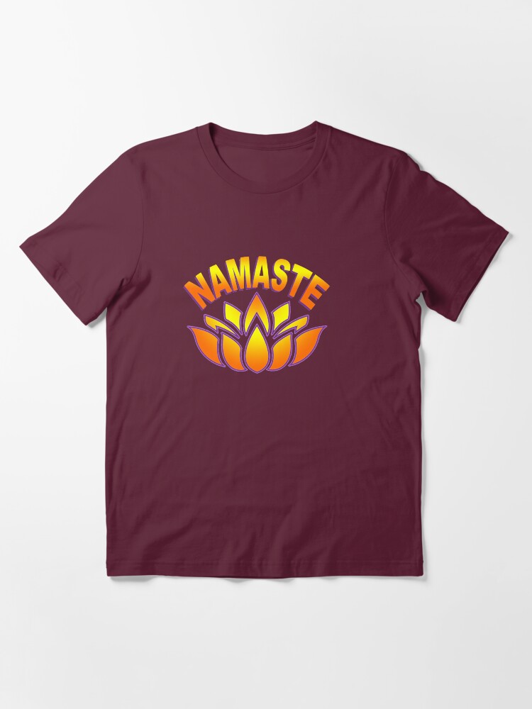 Alternate view of Namaste Lotus Flower Essential T-Shirt
