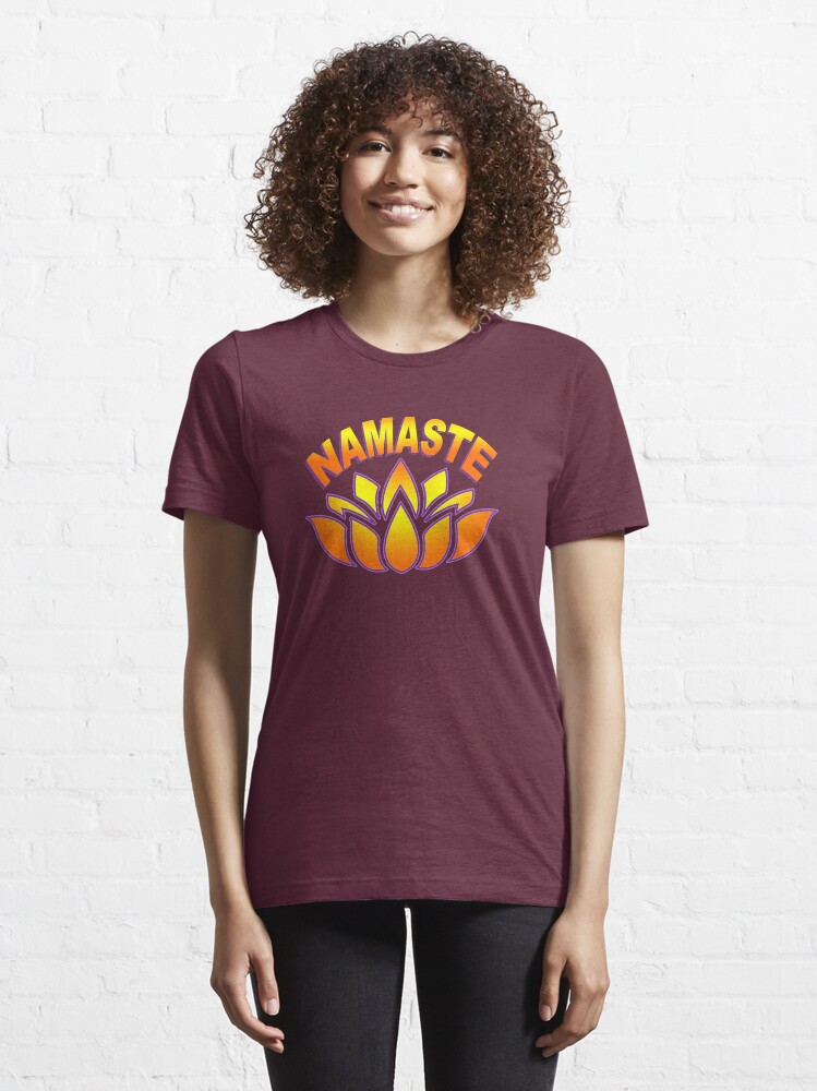 Alternate view of Namaste Lotus Flower Essential T-Shirt