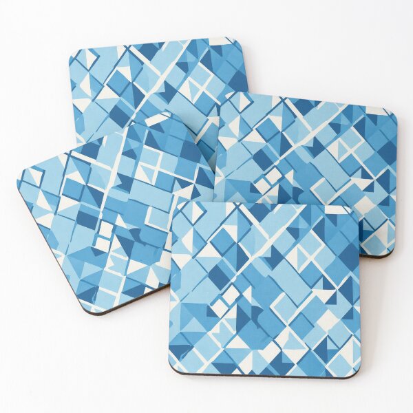 Item preview, Rhombus shapes, classic blue, retro-inspired designed and sold by CoolPixels.