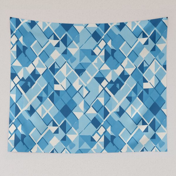 Item preview, Rhombus shapes, classic blue, retro-inspired designed and sold by CoolPixels.