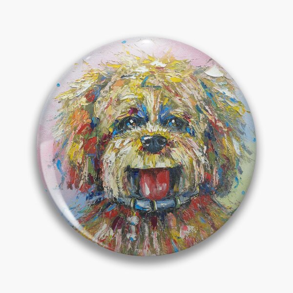 Item preview, Happy dog, oil painting by Marina Daniluka designed and sold by MariDaniArt.