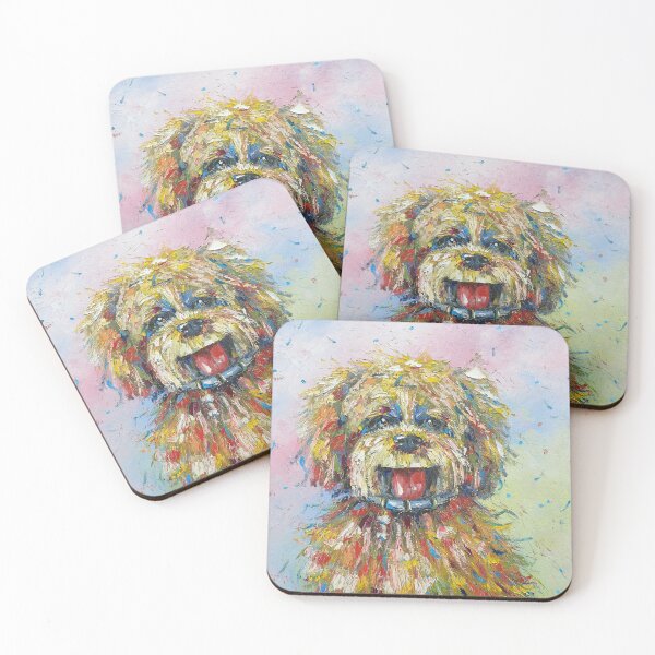 Item preview, Happy dog, oil painting by Marina Daniluka designed and sold by MariDaniArt.