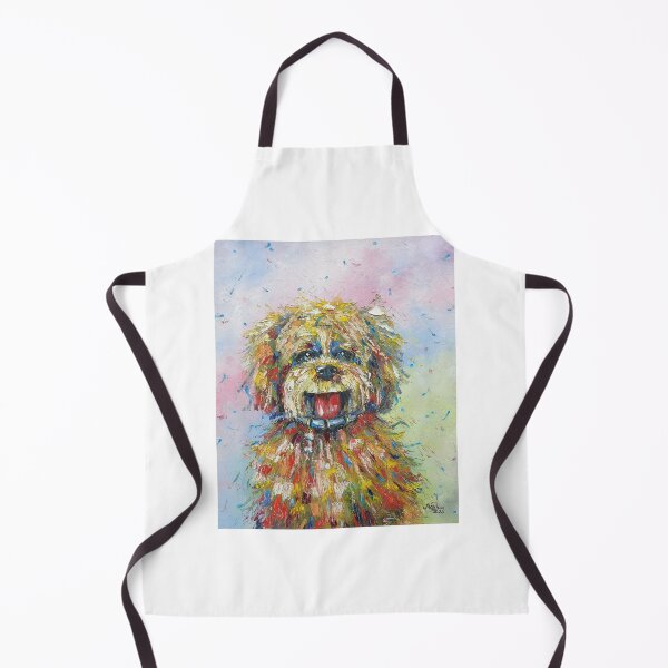 Item preview, Happy dog, oil painting by Marina Daniluka designed and sold by MariDaniArt.
