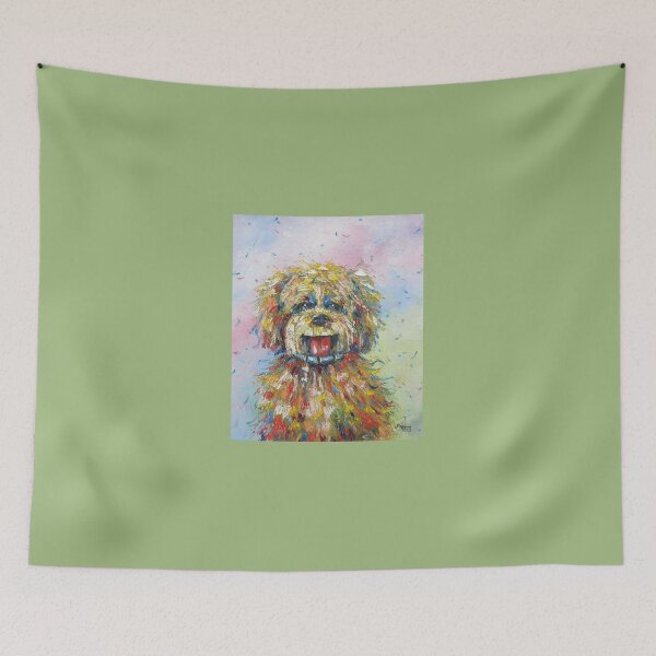 Item preview, Happy dog, oil painting by Marina Daniluka designed and sold by MariDaniArt.