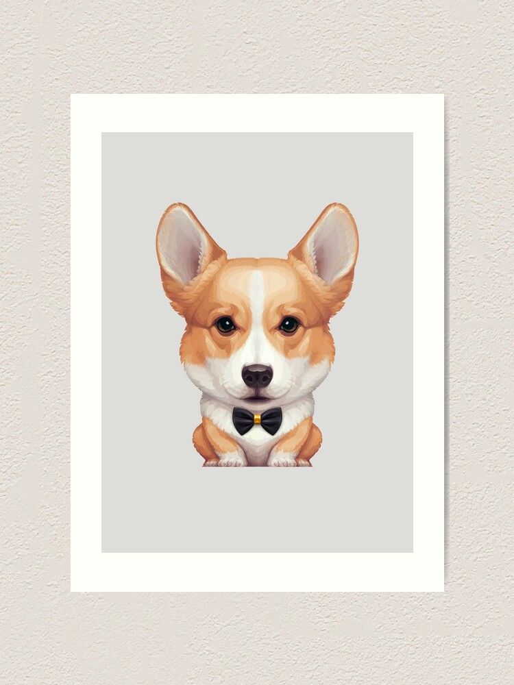 Corgi with a bow clearance tie