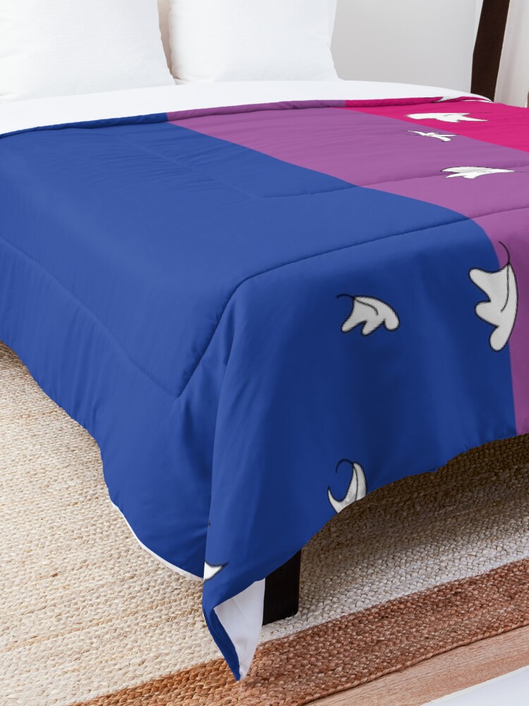 Thumbnail 5 of 6, Comforter, Heartstopper Leaves Bi Pride Flag designed and sold by itsgoodjunk.