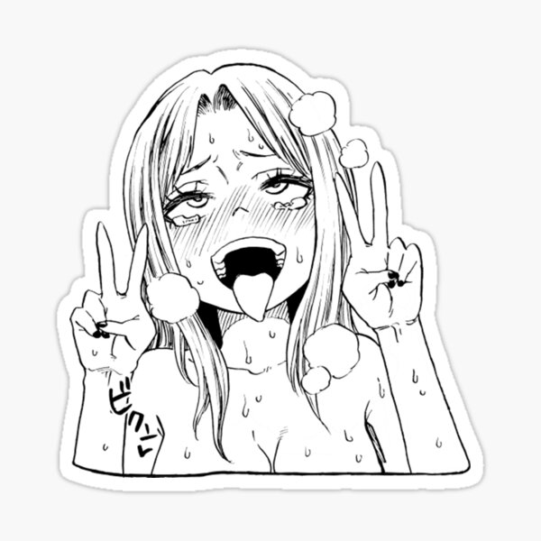 Ahegao Face Meme Anime Sexy O Face 2x3 Removable Morale Patch With